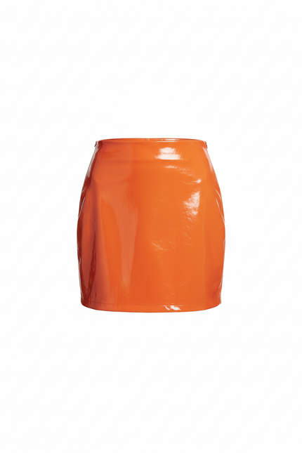 Jupe Crayon Orange Brillante Chic
