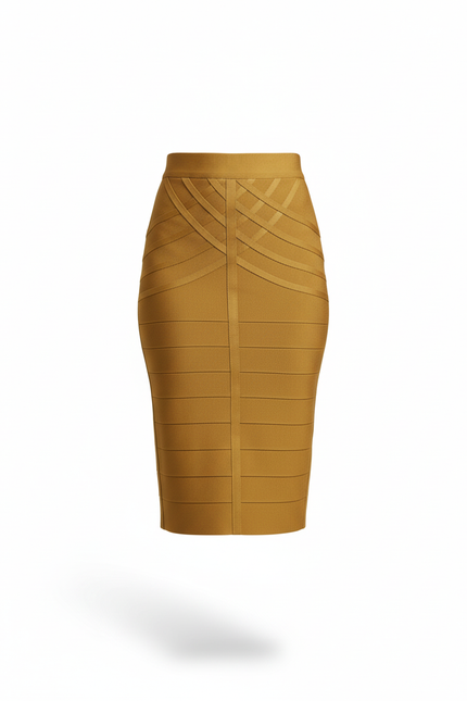 Jupe Crayon Moutarde