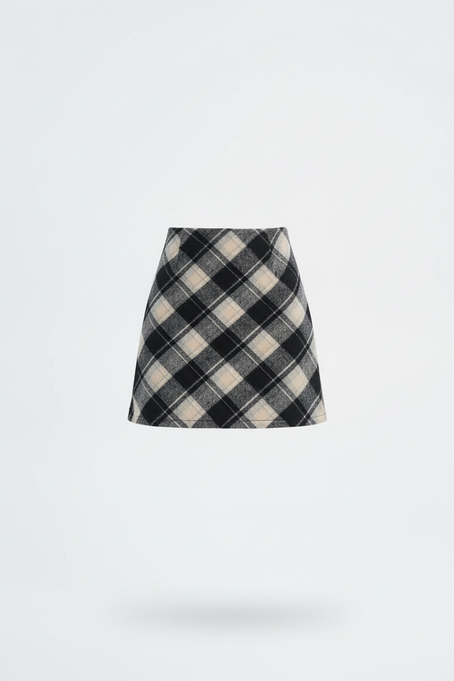 Jupe Crayon Mini Écossaise Décontractée
