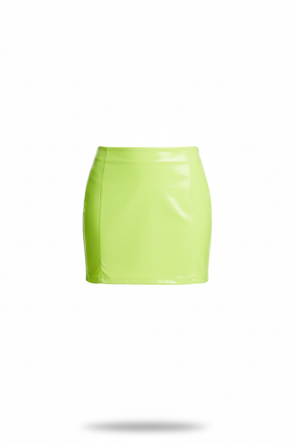 Jupe Crayon Vert Fluo Brillante Chic