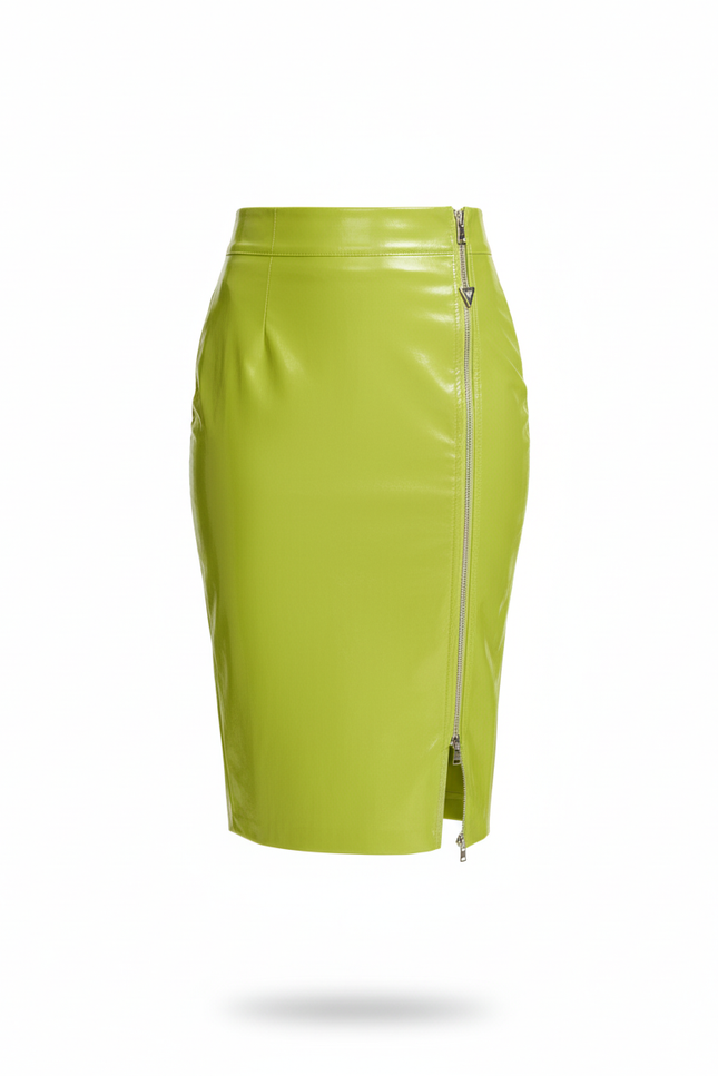 Jupe Crayon Lime Vinyle Chic
