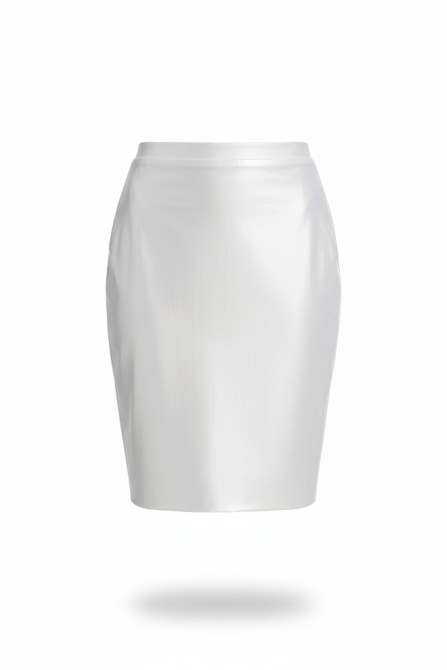 Jupe Crayon Blanche Brillante Chic