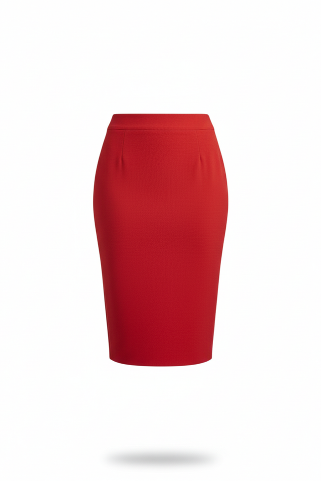 Jupe Crayon Rouge Moulante Chic