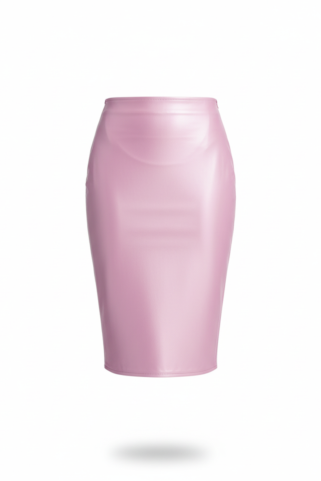 Jupe Crayon Rose Brillante Chic