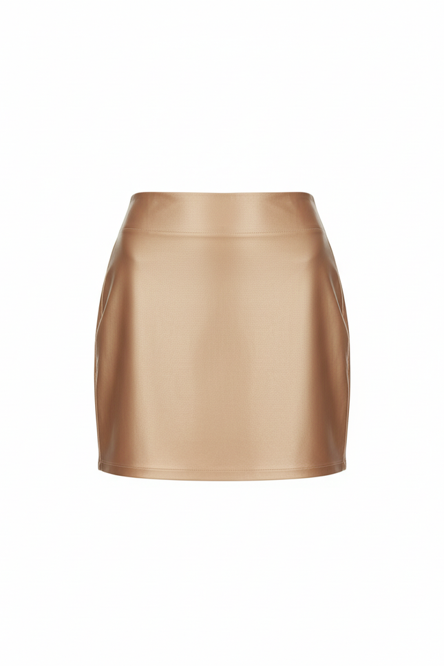 Jupe Crayon Dorée Brillante Chic