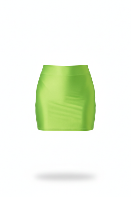 Jupe Crayon Vert Fluo Brillante Chic