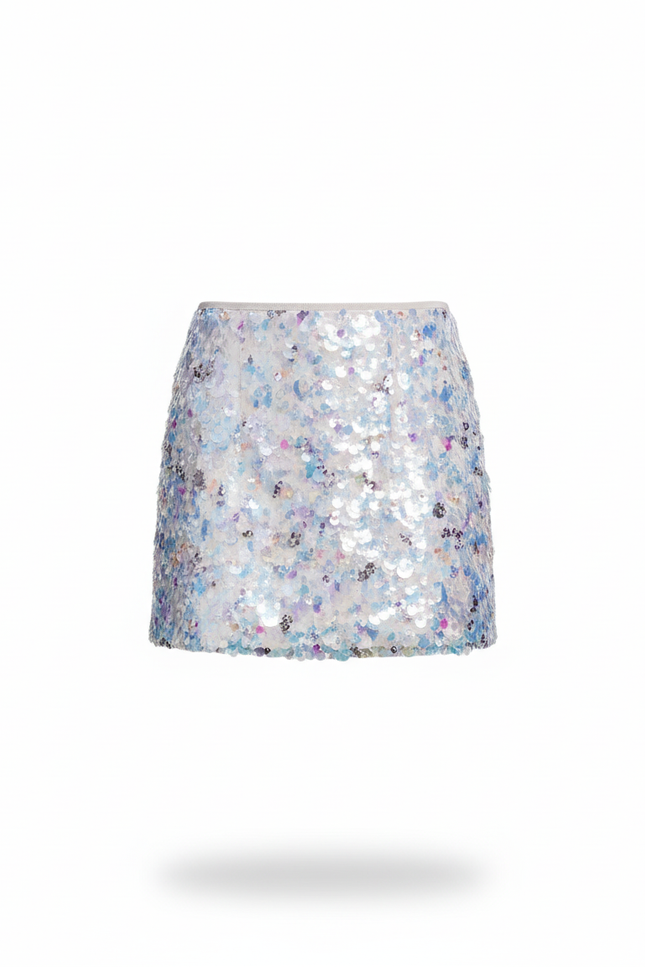 Jupe Crayon À Sequins Multicolore Chic
