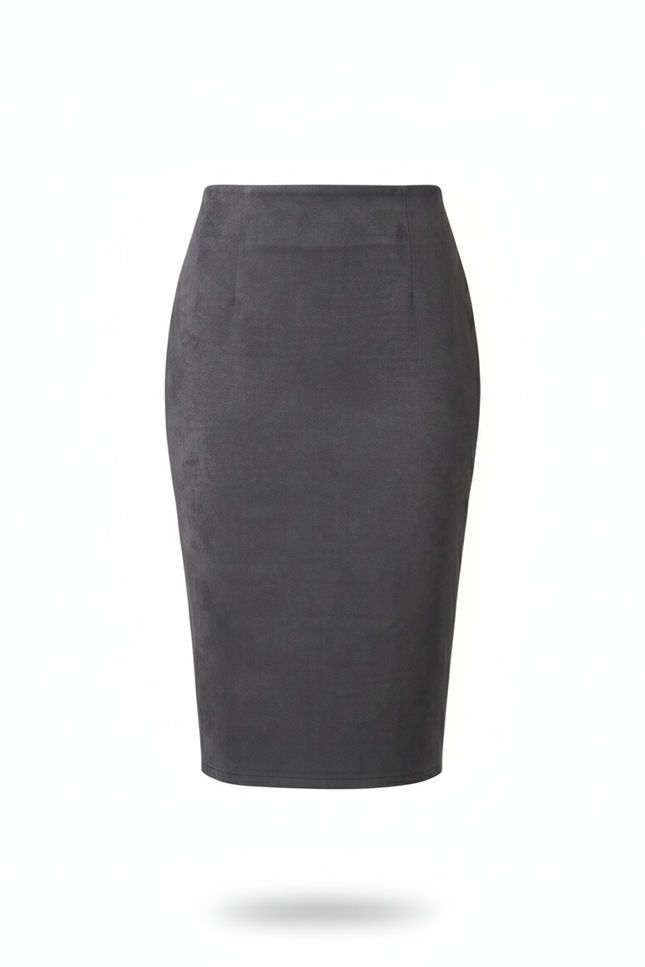 Jupe Crayon Mi Longue Cuir