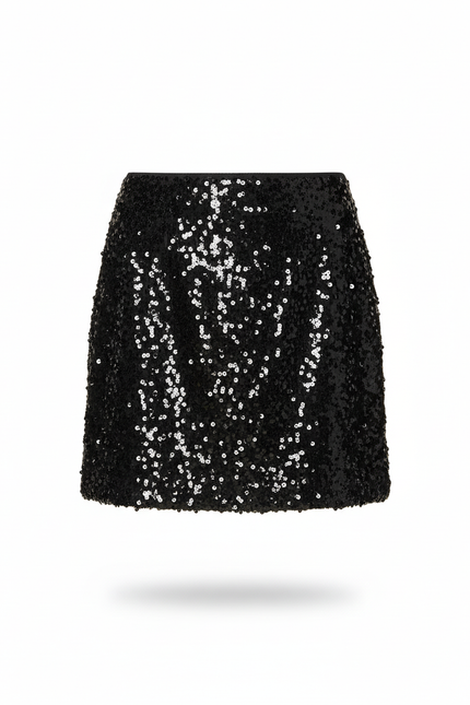Jupe Crayon Noire Pailletée Chic