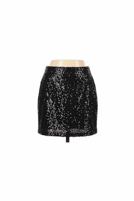 Jupe Crayon Noire À Paillettes Chic
