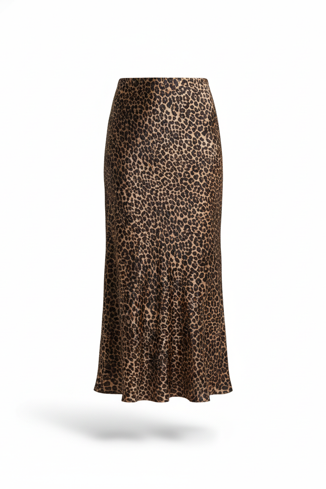 Jupe Crayon Satinée Léopard Chic