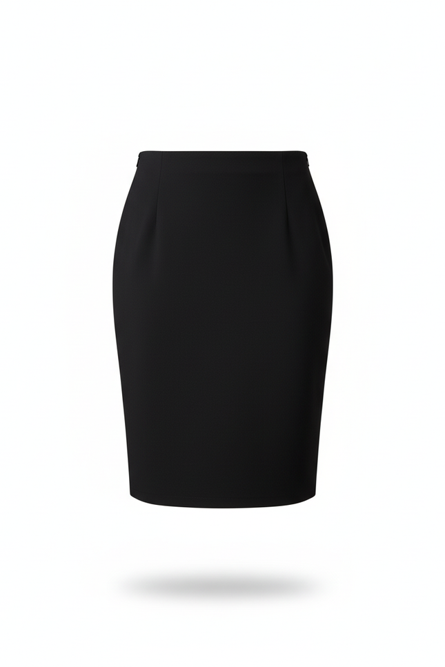 Jupe Crayon Noire Taille Haute Élégante