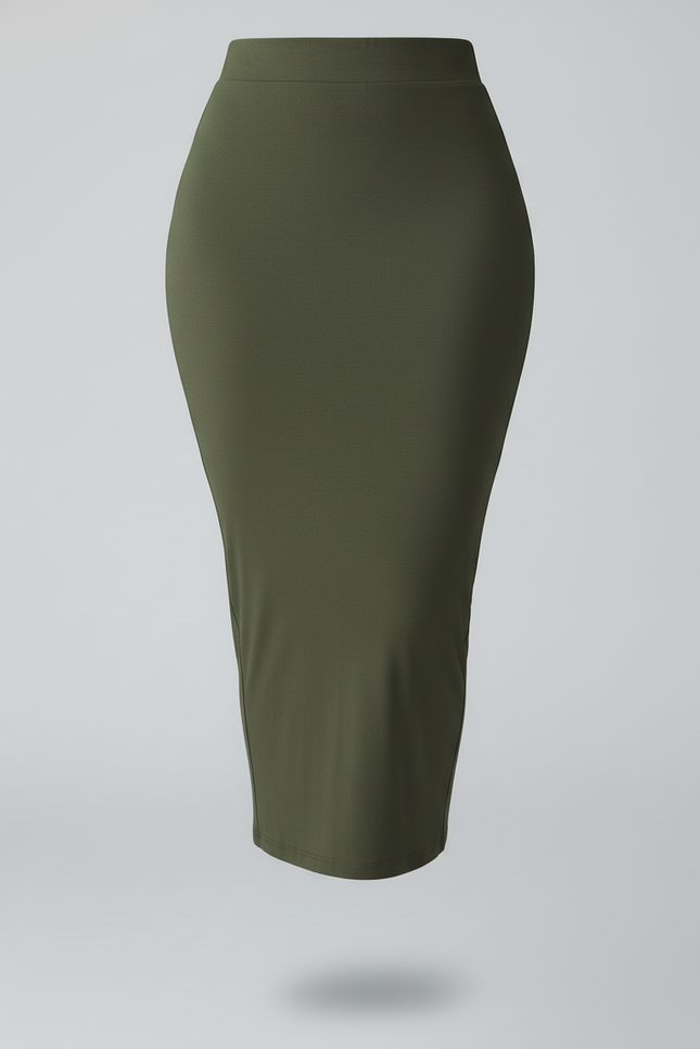 Jupe Crayon Vert Bouteille