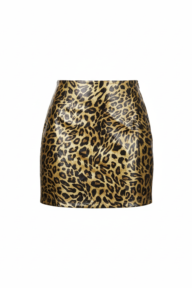 Jupe Crayon Imprimé Léopard Brillante Chic