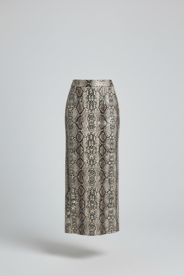 Jupe Crayon Imprimé Serpent Chic