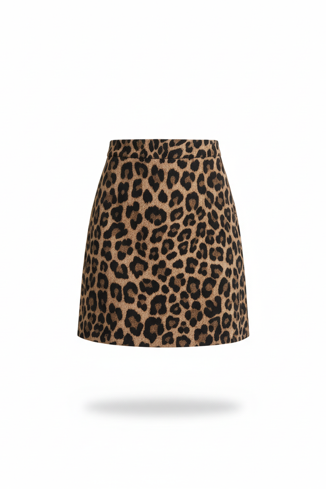 Jupe Crayon Mini Léopard Chic