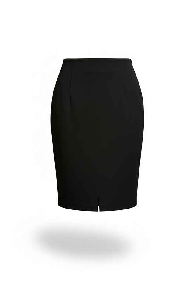 Jupe Crayon Noire Ajustée Élégante