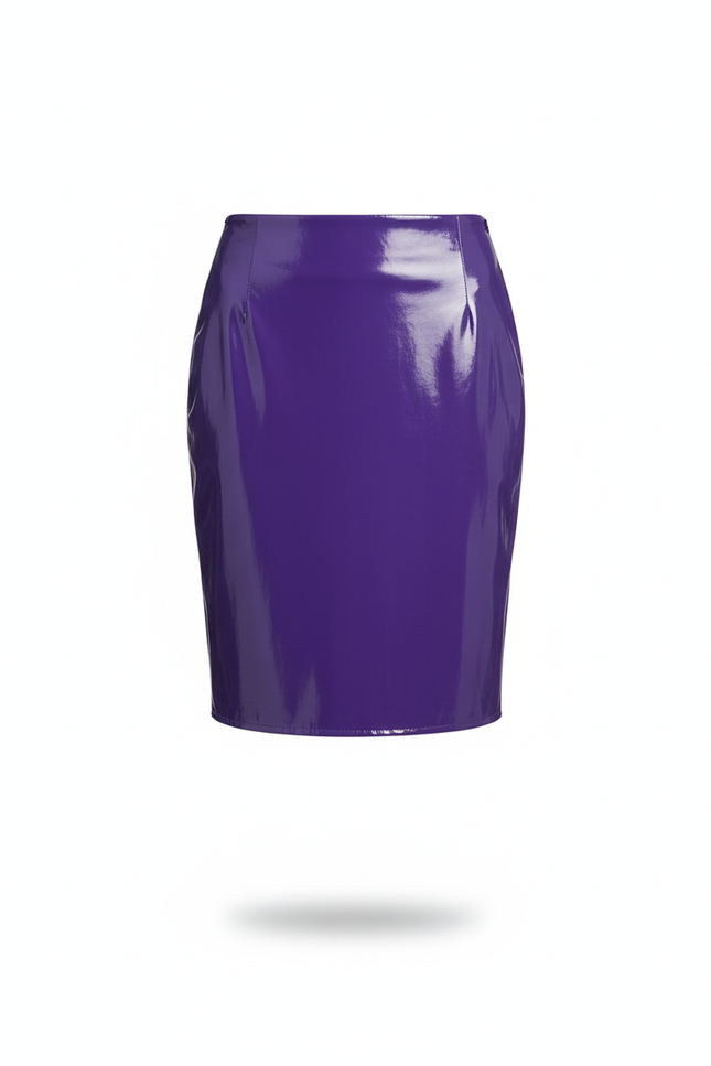 Jupe Crayon Violet Verni Chic