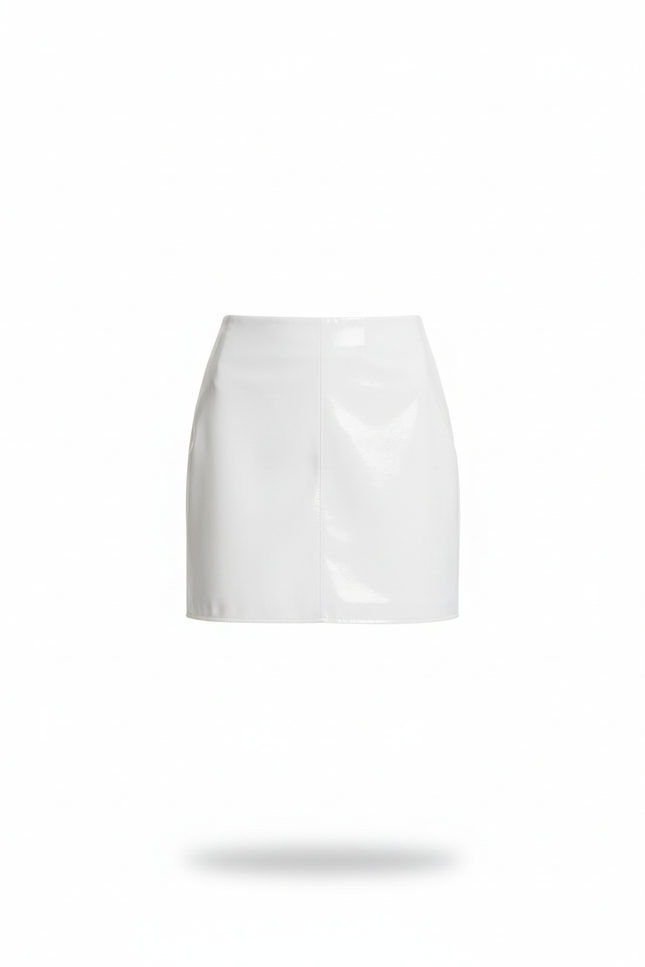 Jupe Crayon Blanche Cuir Pu Chic