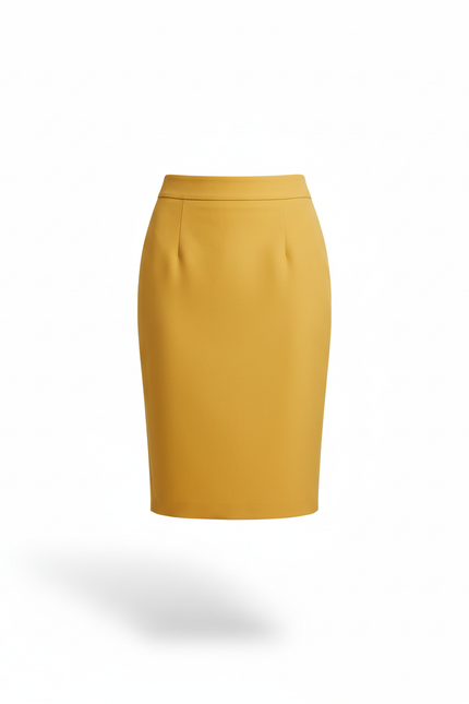 Jupe Crayon Jaune Moutarde