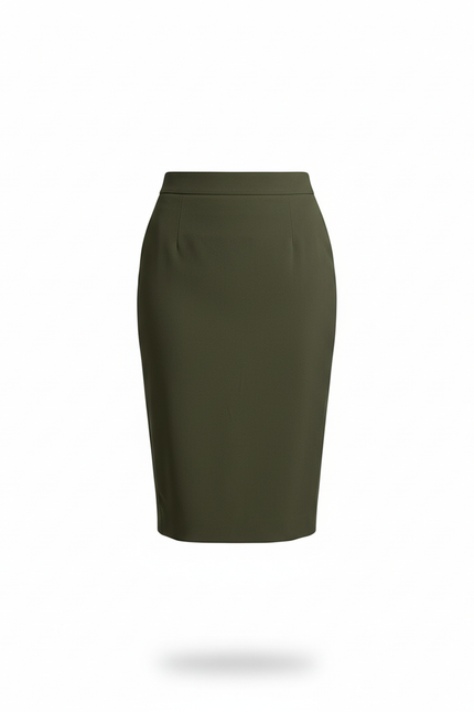 Jupe Crayon Vert Kaki