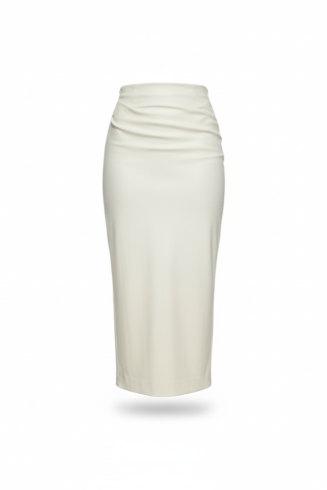 Jupe Crayon Blanche Similicuir Chic