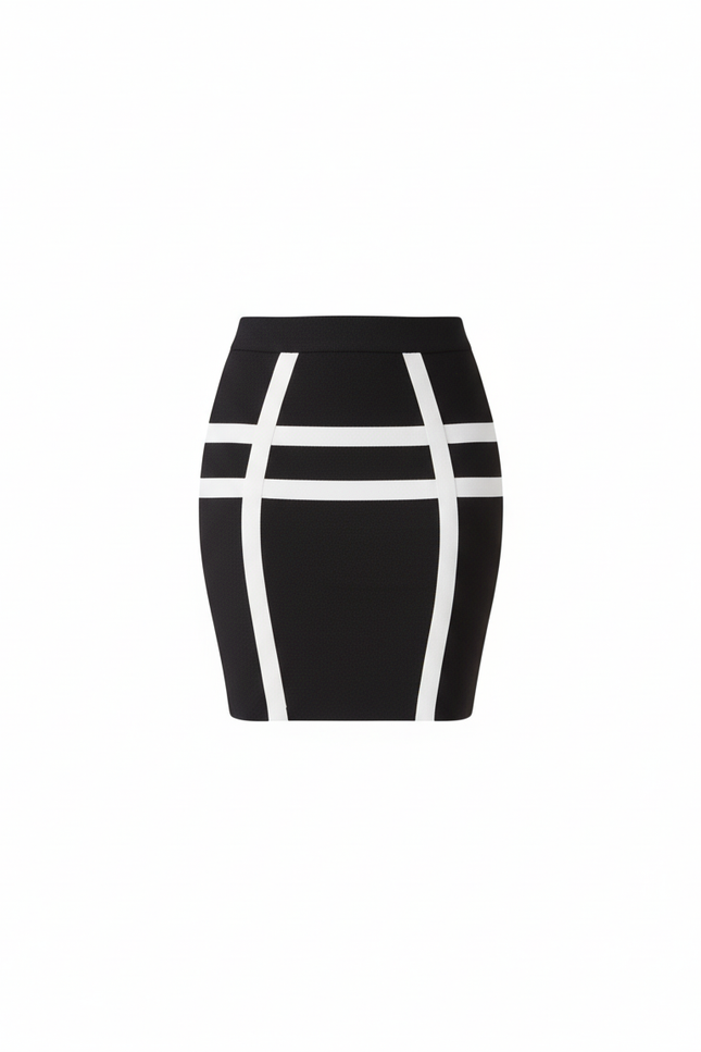 Jupe Crayon Noir Et Blanc