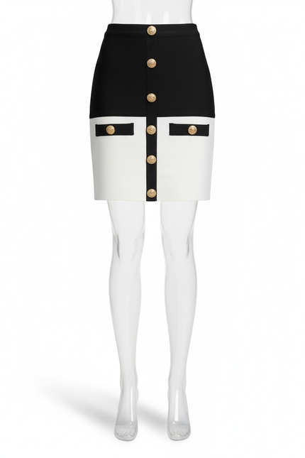 Jupe Crayon Boutonnée Devant