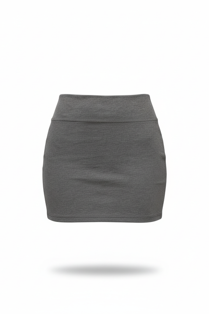 Jupe Crayon Gris Chiné