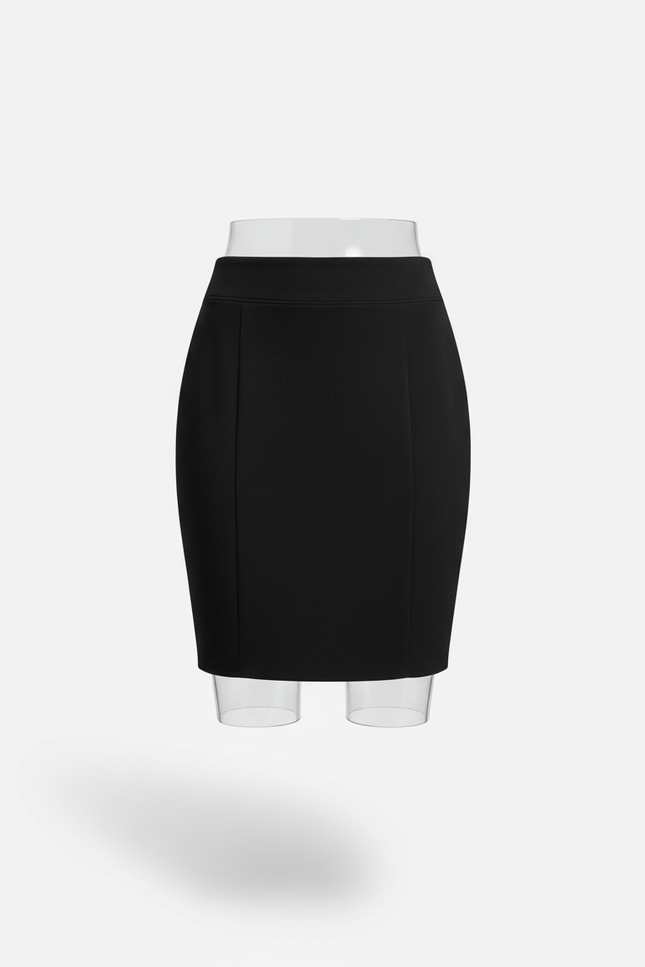 Jupe Crayon Noire Slim Élégante