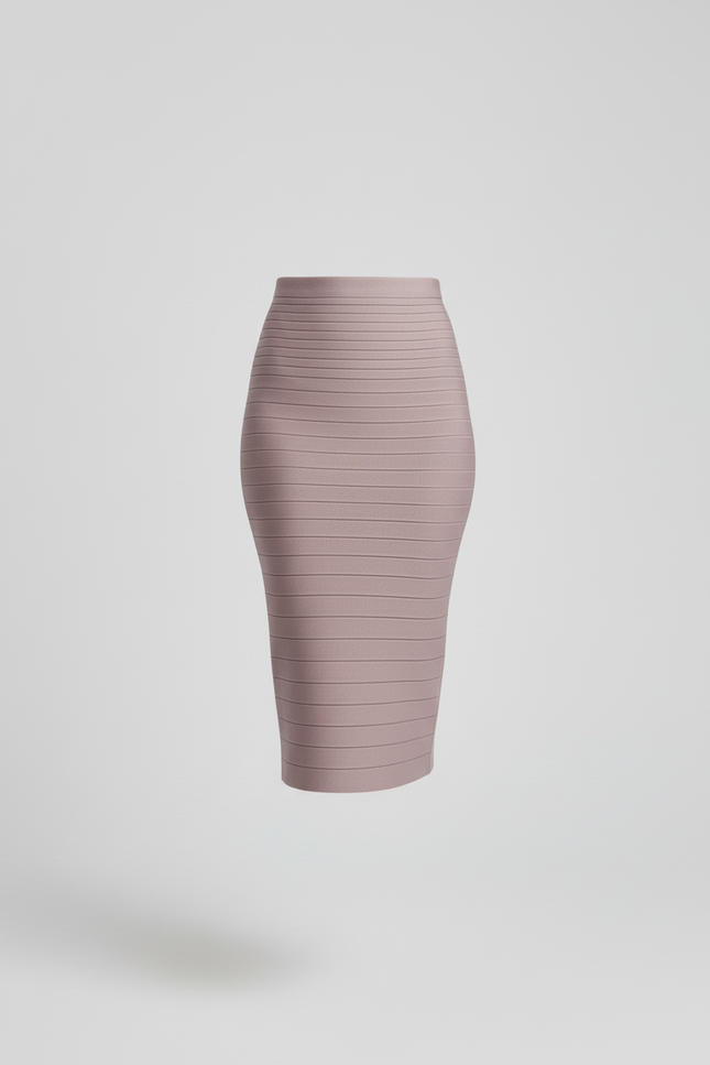 Jupe Crayon Rose Poudré