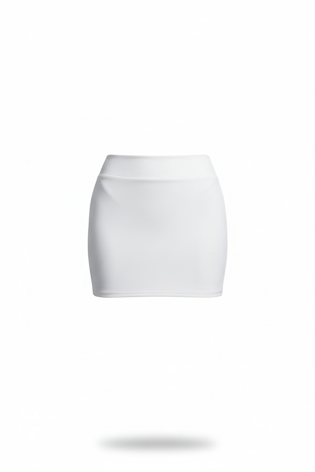 Jupe Crayon Blanche Taille Haute Décontractée