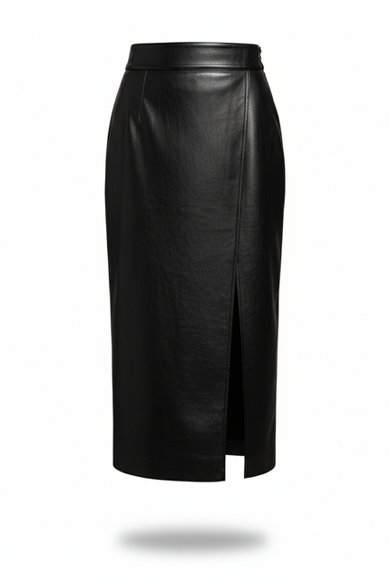 Jupe Crayon Noire Fendue